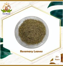 Rosemary leaves are fragrant, slender aromatic herbs with a pine-like appearance, characterized by their narrow, needle-shaped structure and rich green color.