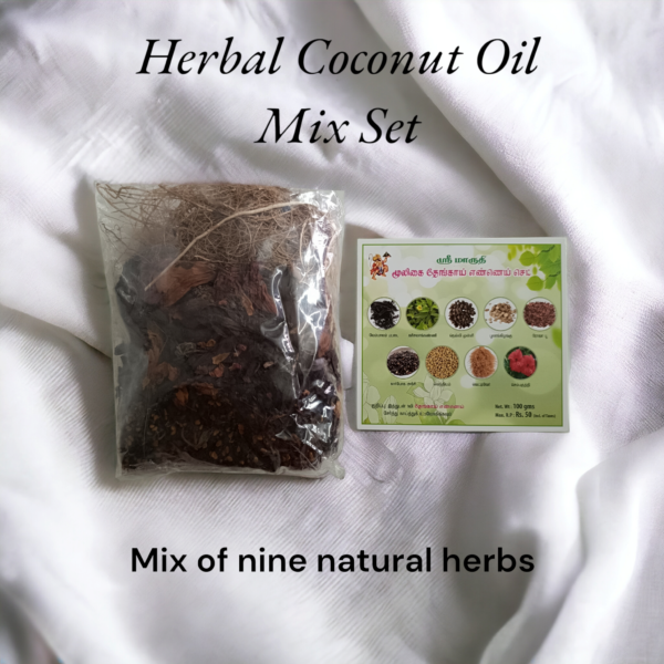 Herbal coconut oil set