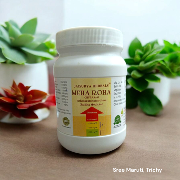 Meha Roha Churnam by Jaisurya Herbals – Siddha Herbal Powder for Diabetes and Urinary Health