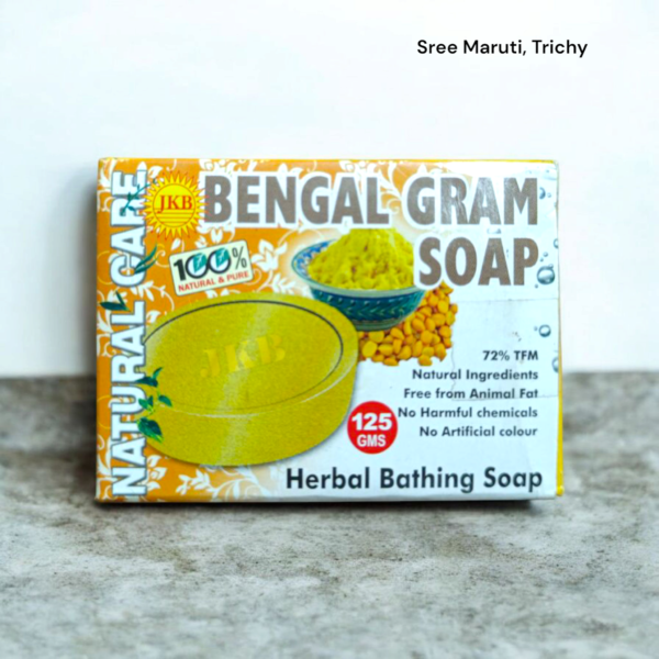 JKB Bengal Gram Soap – Herbal Soap with Besan for Gentle Exfoliation and Clear Skin