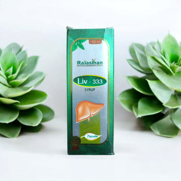 Liv 333 Ayurvedic Liver Syrup Bottle by Rajasthan Herbals with Herbal Ingredients