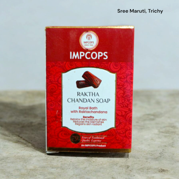 IMPCOPS Raktha Chandan Soap – Herbal Red Sandalwood Soap for Skin Brightening