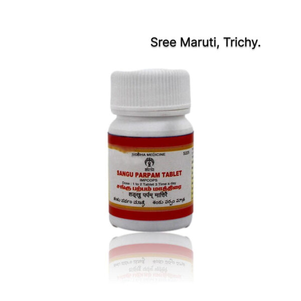 Sangu Parpam Tablet – Siddha medicine for gastric ulcers, acidity, and indigestion relief.