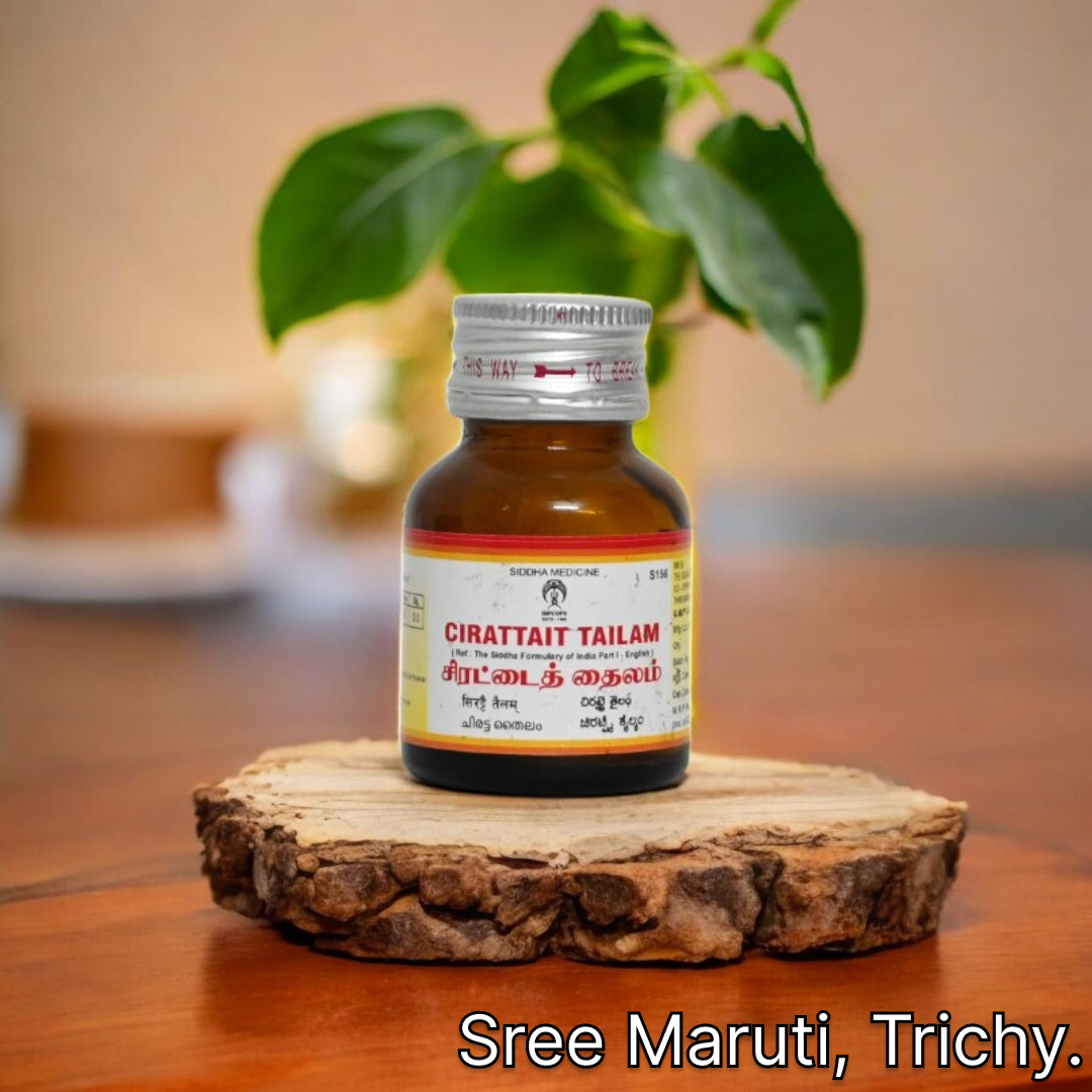 Chirattai Thailam – Siddha herbal oil for skin ulcers, eczema, and chronic wound care.