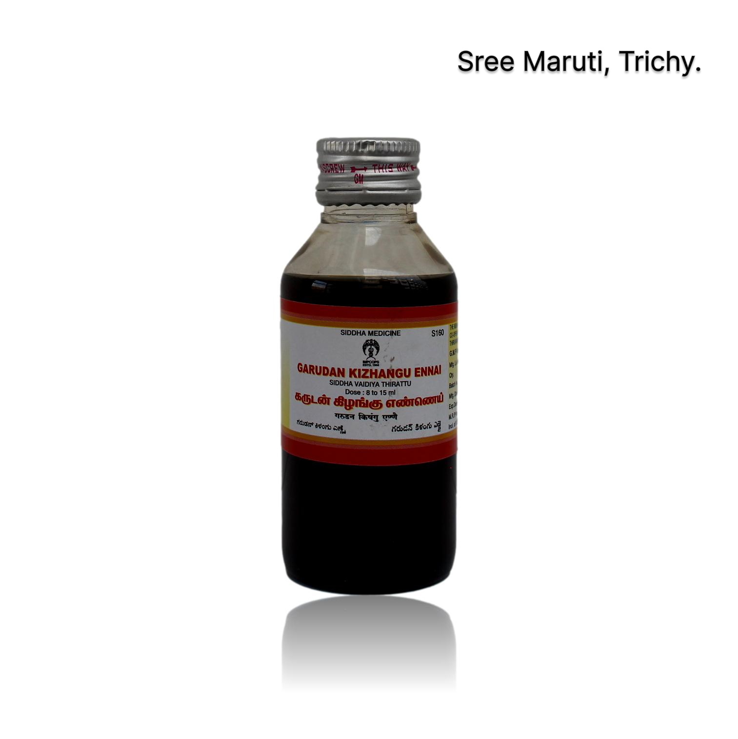 Garudankizhangu Ennai – Siddha herbal oil for arthritis, joint pain, and neural conditions.