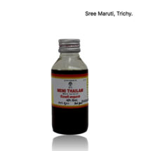 Meni Thailam – Herbal Siddha oil for infant massage, skin softness, and body nourishment.