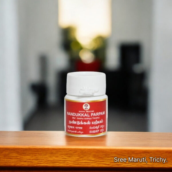 Nandukkal Parpam – Traditional Siddha shell ash for calcium supplementation and gastric support.