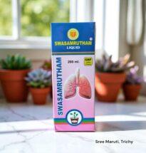 Buy Swasamirtham Tonic – an herbal Siddha formulation for cough, asthma, and breathing issues. Safe and effective respiratory support for all ages
