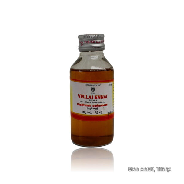 Vellai Ennai – Siddha herbal oil for leucorrhoea, joint pain, and swelling