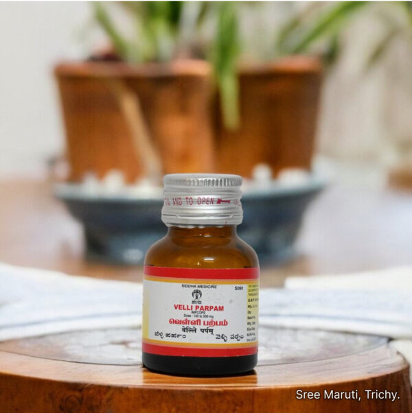Velli Parpam – Siddha remedy for spermatorrhoea, respiratory ailments, and women’s health