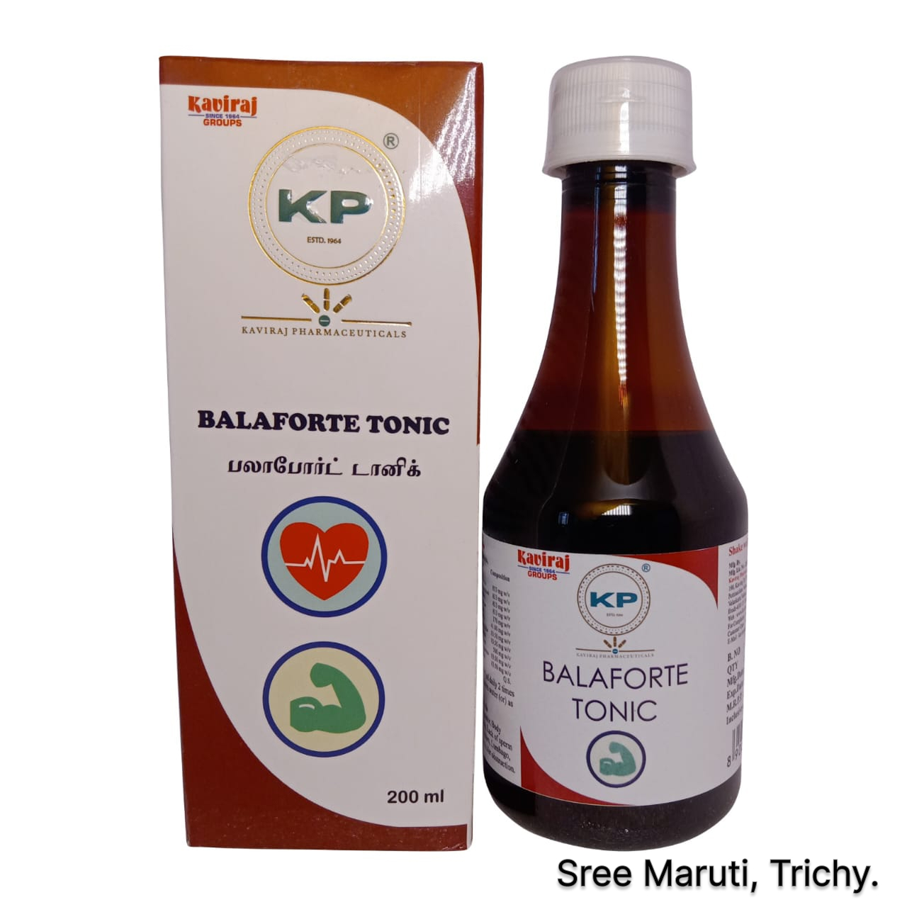 Balaforte Tonic bottle with Ayurvedic herbs for strength and stamina