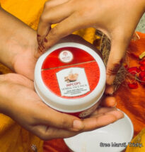 Natural herbal face pack with neem, turmeric, and sandalwood – skin detox and glow remedy.