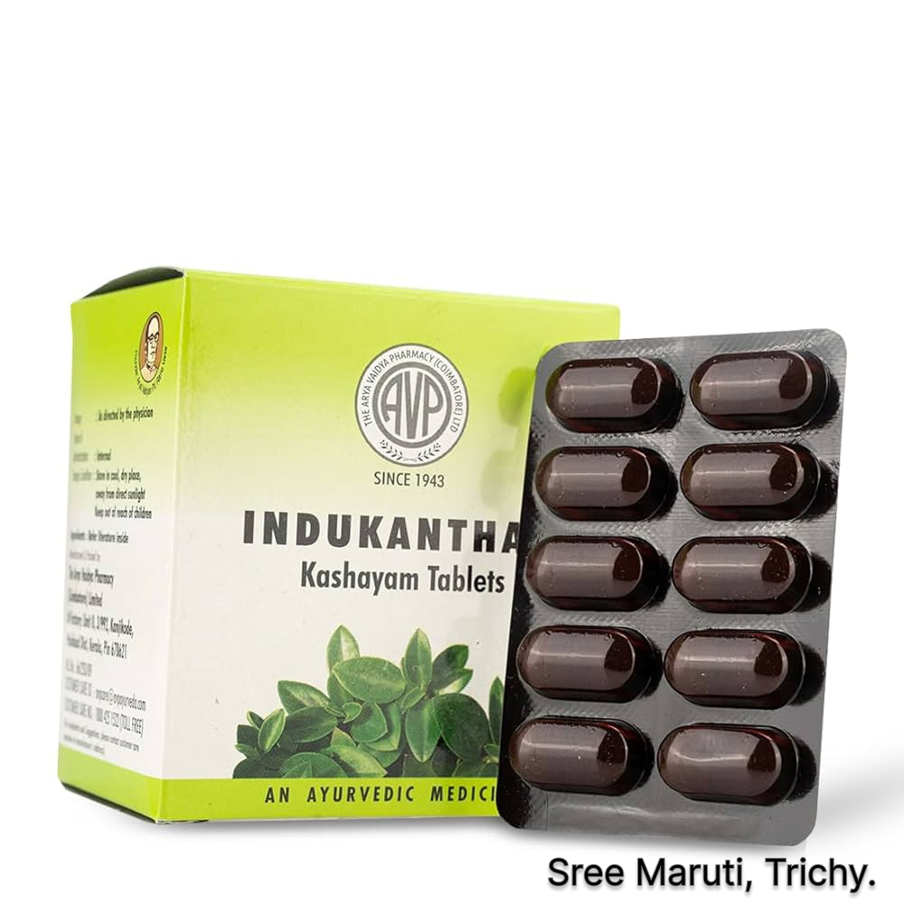 Indukantham Kashayam Tablets – Ayurvedic formulation from Sahasrayogam, useful for intermittent fever, low immunity, debility, and digestive weakness, enriched with Poothika, Devadaru, Dasamoola, and Panchakola.