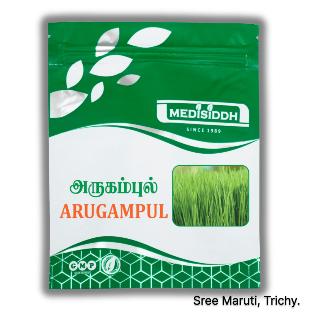Arugampul Chooranam powder with Bermuda grass for skin, blood sugar, and detox health