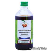 Aswagandharishtam Ayurvedic tonic bottle with Ashwagandha root – for vitality, immunity, and stress relief.
