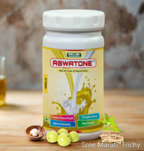 Aswatone Vanilla Powder herbal energy drink with Ashwagandha for strength, nerves, and immunity.