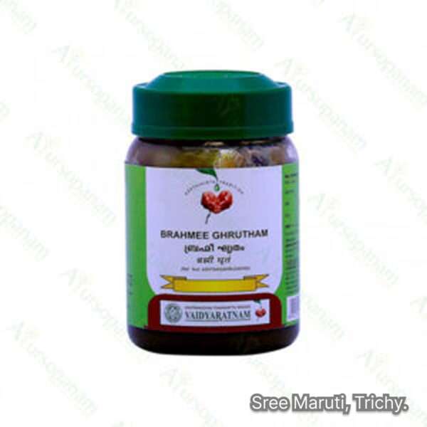 Brahmee Ghrutham with Brahmi leaves – Ayurvedic medicated ghee for memory, focus, and brain health.
