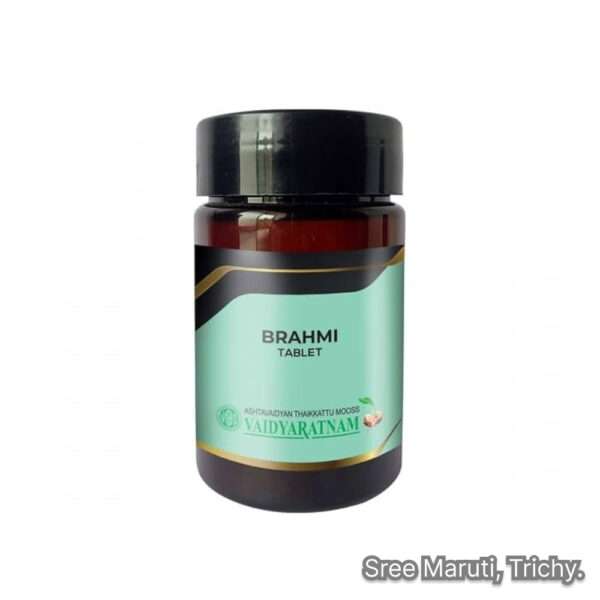 Brahmi Tablets with Brahmi herbs – Ayurvedic supplement for brain health, memory, and focus.