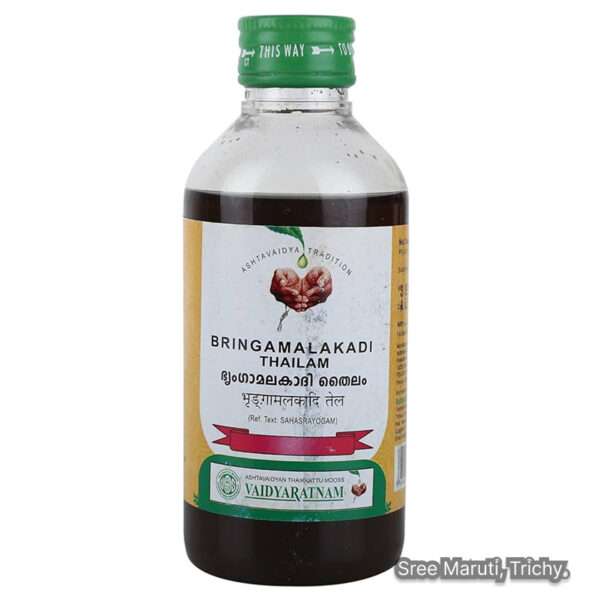 Bringamalakadi Thailam Ayurvedic hair oil for growth, dandruff, premature greying, and scalp cooling.
