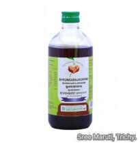 Bringarajasavam Ayurvedic fermented tonic for liver health, hair growth, anemia, digestion, and vitality.