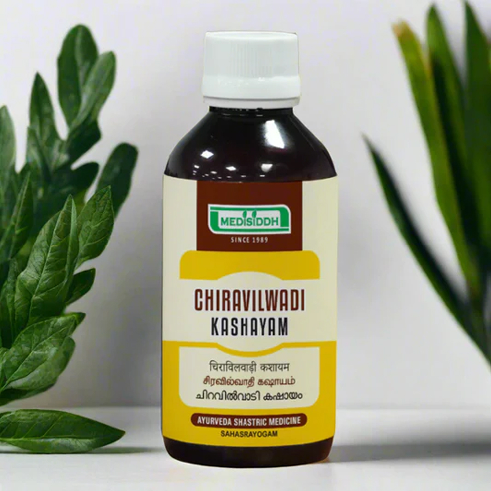 Chiravilwadi Kashayam – Herbal Ayurvedic formulation for piles, fistula-in-ano, abdominal lumps, and digestive disorders.