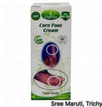 Cornfoot Cream tube with smooth feet and herbal ingredients for foot care