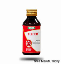 Elifer Syrup bottle with herbs for anaemia and energy boost.