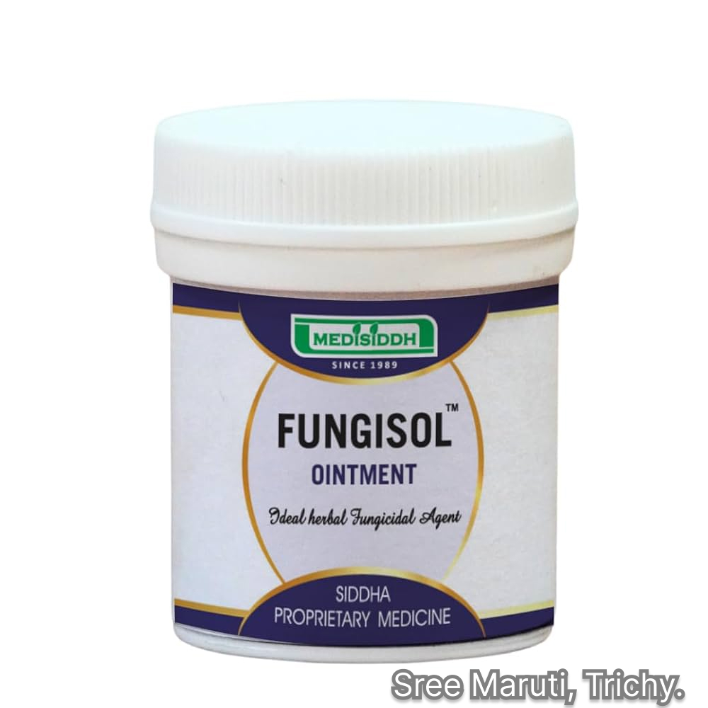 Fungisol Ointment for fungal infections with natural herbal background.