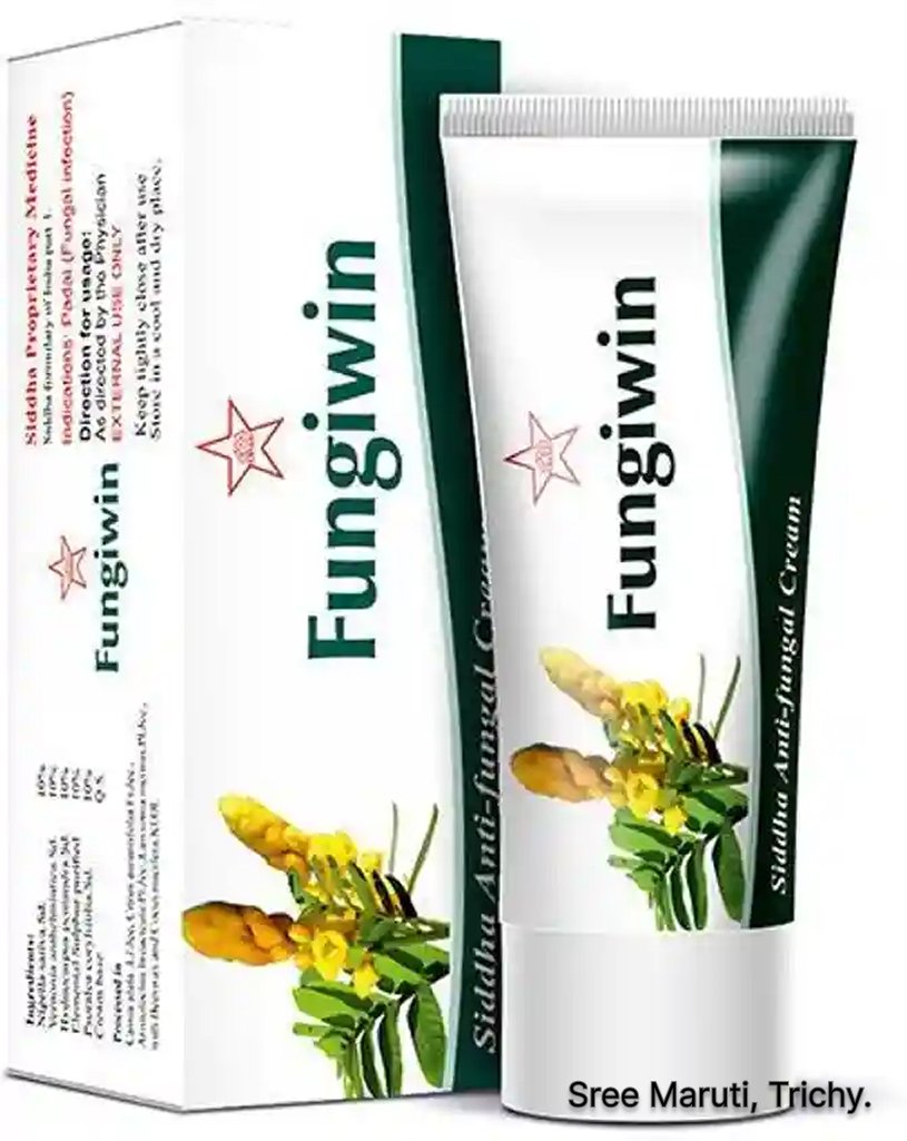 Fungiwin Ointment tube with herbal antifungal ingredients for skin care