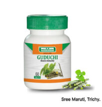 Herbal Guduchi tablets with Giloy stems for immunity, anemia, and blood sugar balance.