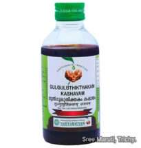 Gulguluthikthakam Kashayam Ayurvedic decoction for arthritis, psoriasis, abscess, fistula, and blood purification.