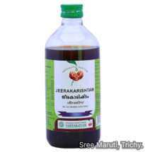 Jeerakarishtam Ayurvedic arishta for indigestion, flatulence, and digestive health.