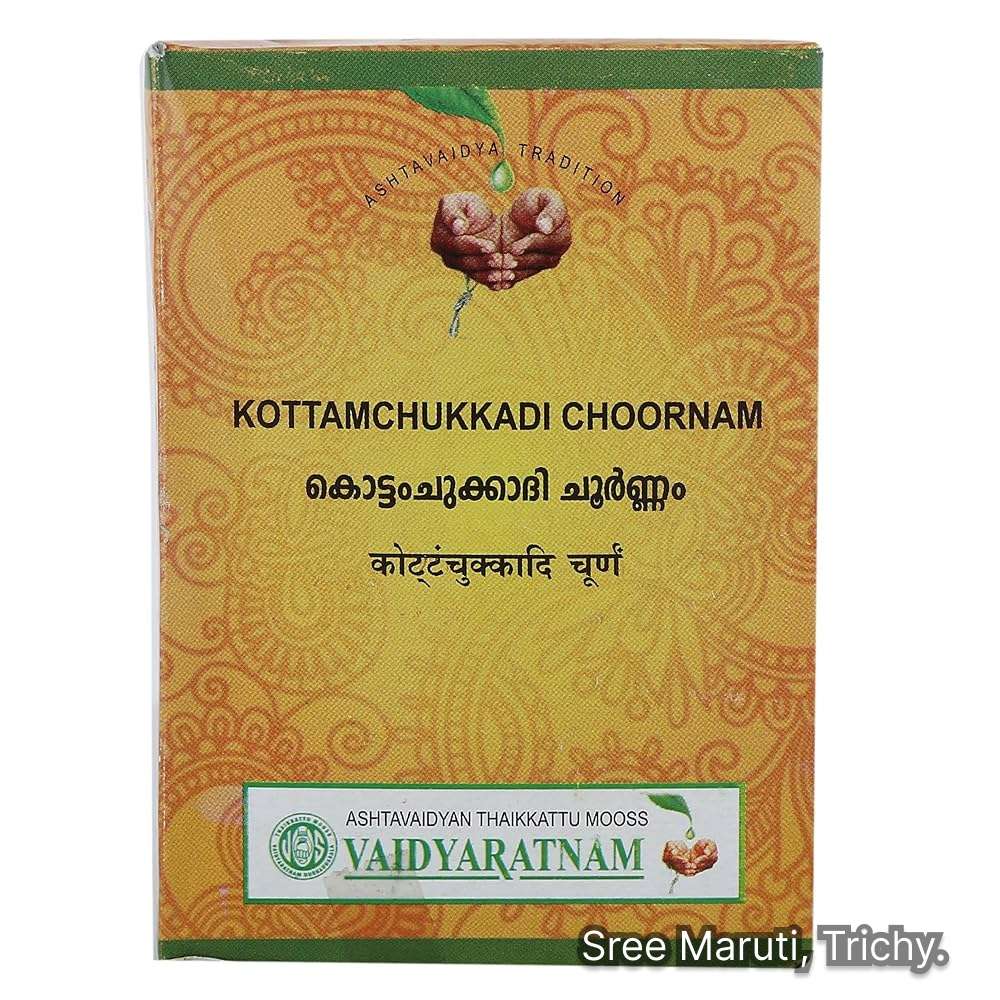 Kottamchukkadi Choornam powder with Ayurvedic herbs – used in kizhi massage for joint pain and stiffness relief.