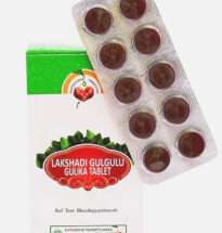 Lakshadi Gulgulu Gulika Ayurvedic tablet for bone fracture healing, osteoporosis, arthritis, and joint strength.