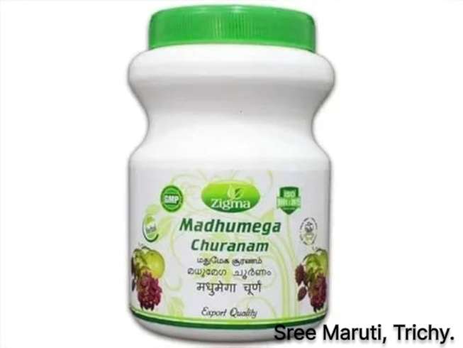 Madhumega Choornam herbal powder with bitter gourd and fenugreek seeds for managing diabetes