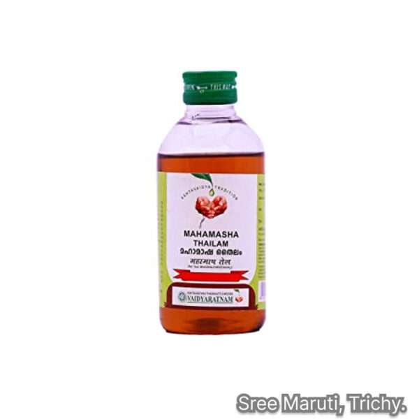 Mahamasha Thailam Ayurvedic oil for paralysis, arthritis, joint pain, muscle weakness, and Vata disorders.