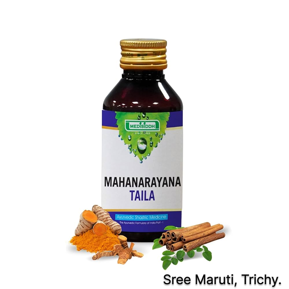 Mahanarayana Thailam Ayurvedic oil for paralysis, arthritis, facial palsy, and fracture healing.