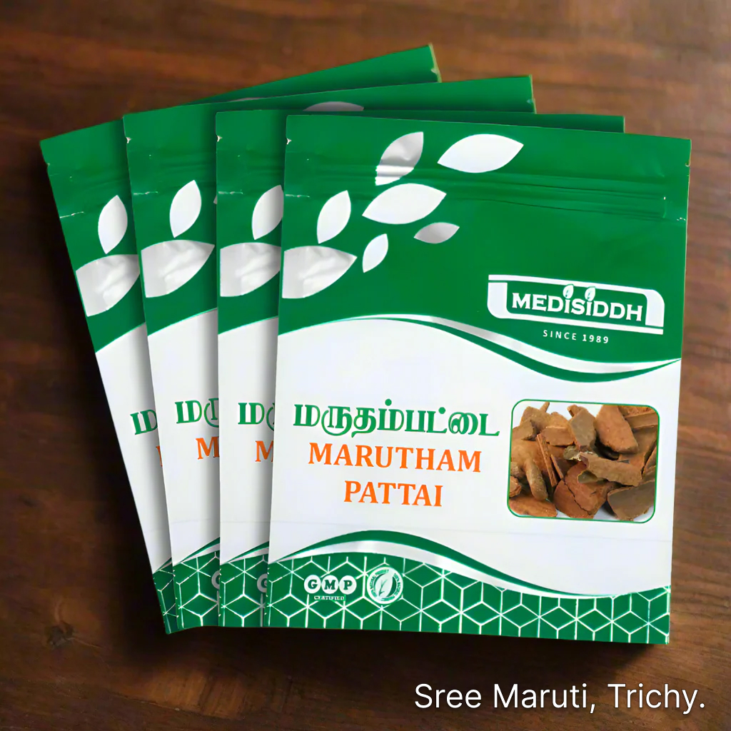 Marutham Pattai Chooranam powder with Terminalia arjuna bark pieces