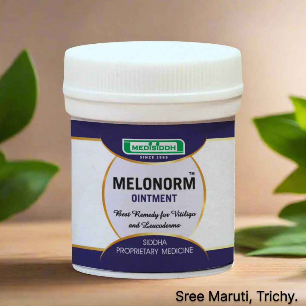 Melonorm Ointment for vitiligo and skin depigmentation treatment.