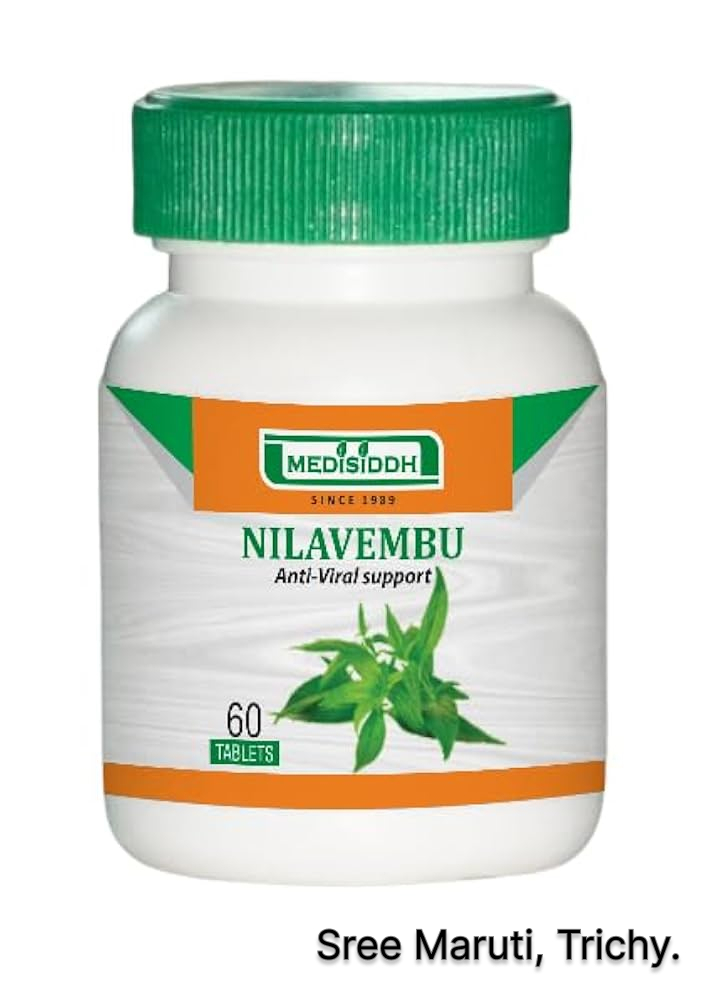Herbal Nilavembu tablets with Andrographis leaves for fever and immunity.
