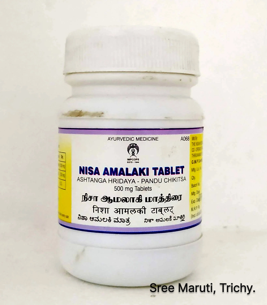 Nisa Amalaki herbal tablets with turmeric and amla for diabetes and skin health