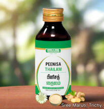 Peenisa Thailam herbal oil for cold, cough, sinusitis, nasal congestion, and respiratory relief.