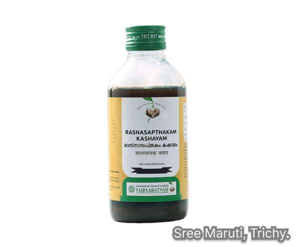 Rasnadi Kashayam herbal decoction for arthritis, joint pain, and musculoskeletal disorders.