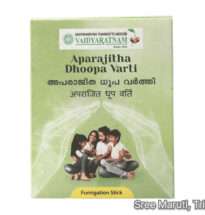 Aparajitha Dhoopa Varthi Ayurvedic herbal dhoop stick for air purification and infection control.