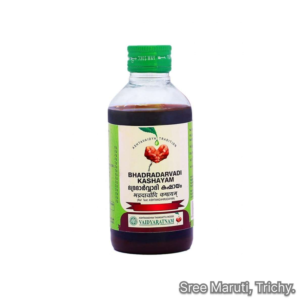 Bhadradarvadi Kashayam Ayurvedic herbal decoction for skin diseases, joint pain, and detoxification.