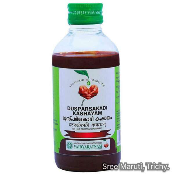 Dusparsakadi Kashayam Ayurvedic herbal decoction for skin diseases, ulcers, and wound healing.