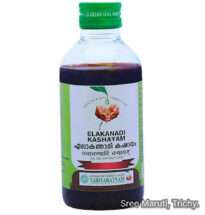 Elakanadi Kashayam Ayurvedic decoction for sinusitis, cough, and nasal congestion.