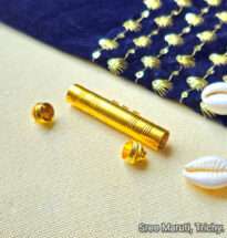 Gold Tabiz (No. 195-1) openable amulet for protection from evil eye and negativity, suitable for men, women, and kids.