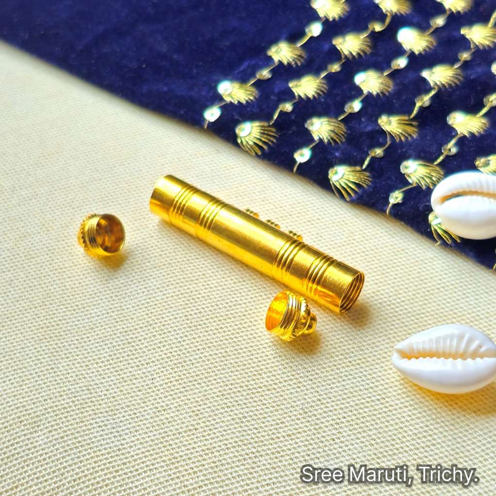 Gold Tabiz openable amulet for evil eye protection and positivity, suitable for men, women, and kids.