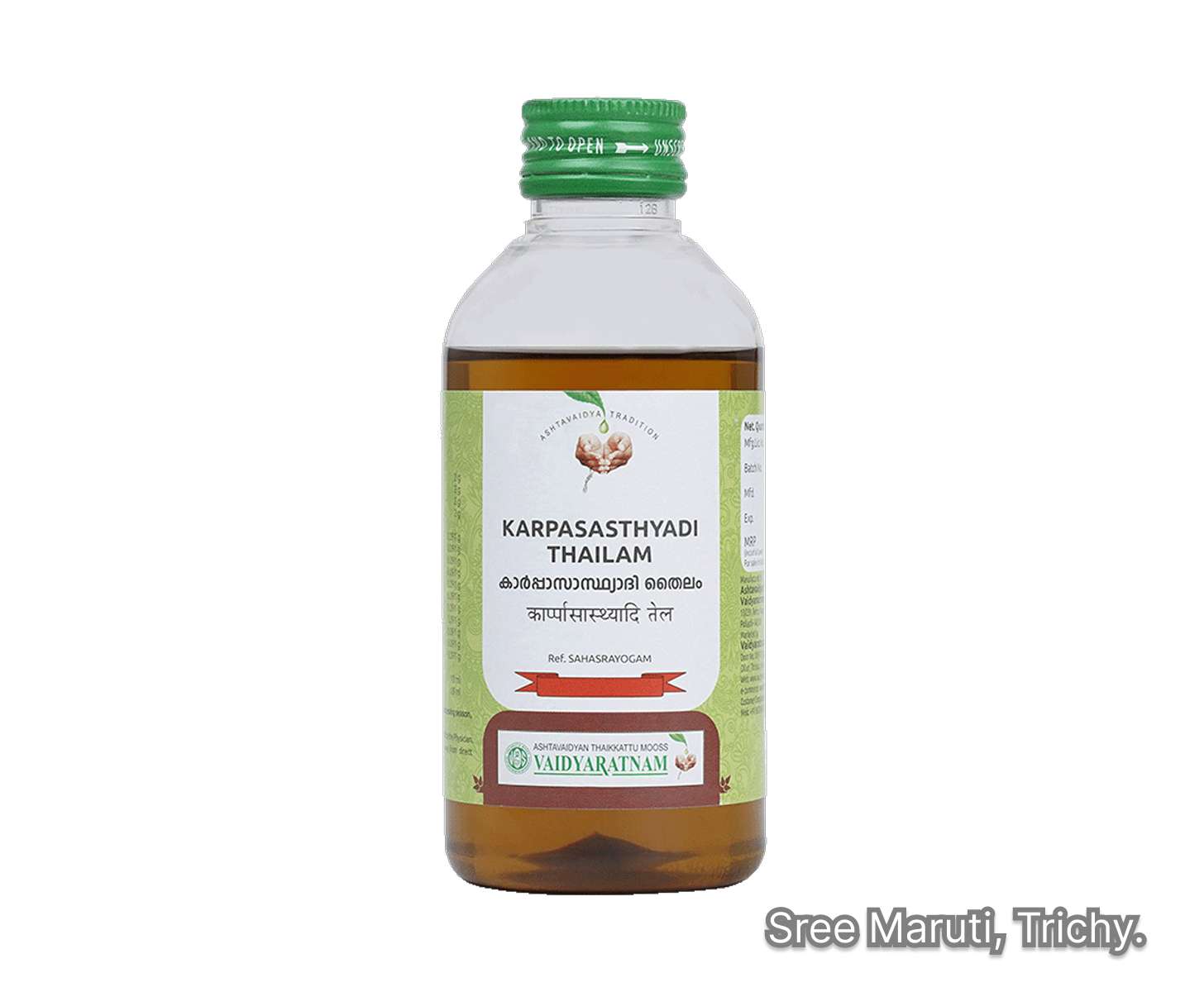 Karpasasthyadi Thailam Ayurvedic medicated oil made from cottonseed and Bala for Vata disorders and nerve health.